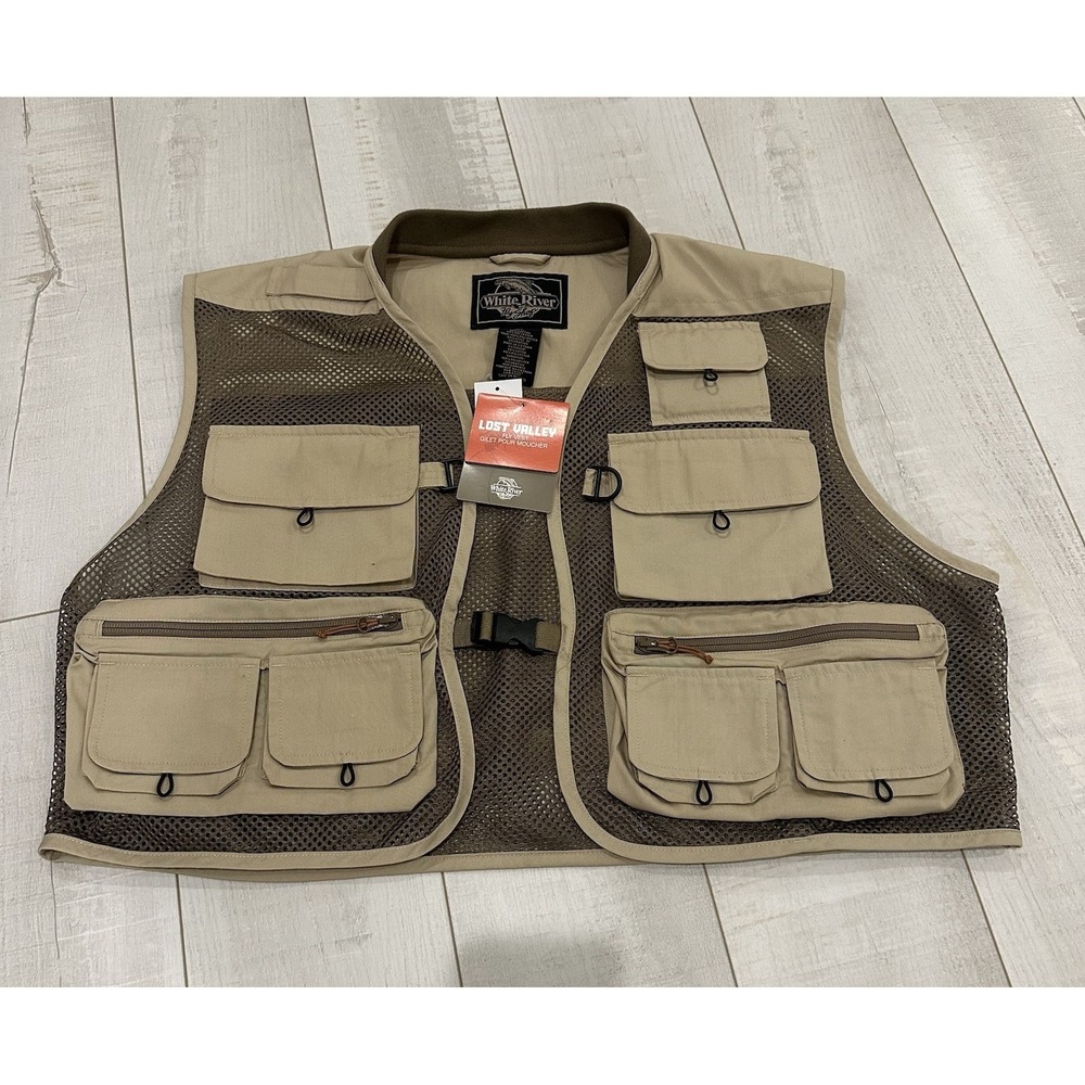 White River Fly Shop Journeyman Mesh Fishing Vest Men's XL NWT